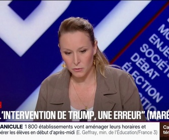 Replay BFM Politique - Guerre au Moyen-Orient: pour Marion Maréchal (Identité-Libertés), l'intervention des États-Unis était une erreur fondamentale