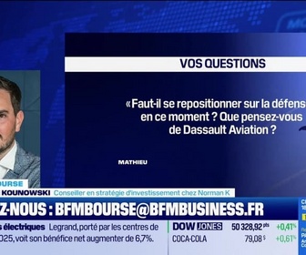 Replay BFM Bourse - Culture Bourse : Faut-il se repositionner sur la défense en ce moment ? Que pensez-vous de Dassault Aviation ? J'ai une préférence pour cette entreprise… , par Julie Cohen-Heurton - 12/02
