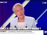 Replay BFM Politique - Sécurisation des établissements scolaires: Ces mesures de fouilles inopinées sont efficaces, estime Élisabeth Borne