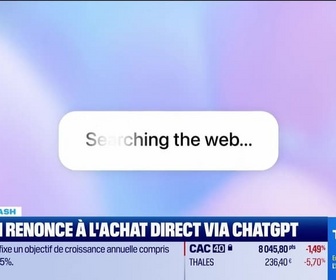 Replay Tech & Co, la quotidienne - Le Tech Flash : OpenAI renonce à l'achat direct via ChatGPT, par Léa Benaim - 05/03
