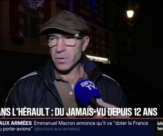 Replay BFM Première - La quantité d'eau est impressionnante: Roger réagit aux crues dans l'Hérault