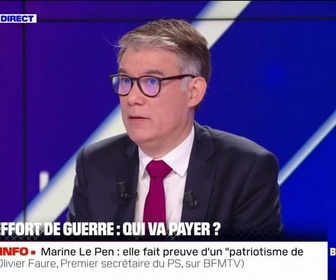 Replay BFM Politique - Livret A pour financer l'effort de guerre: Olivier Faure ne veut pas amputer le budget du logement social pour financer les dépenses militaires