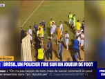 Replay L'image du jour - Brésil: un policier tire avec son flashball sur un joueur de foot