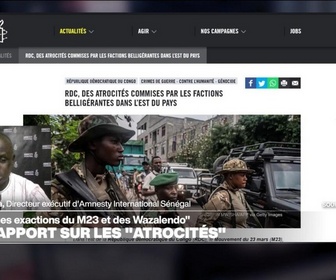 Replay Journal de l'Afrique - RD Congo : Amnesty documente les exactions du M23 et des Wazalendo dans l'est