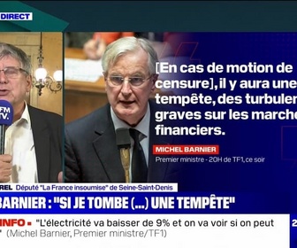 Replay 20h Brunet - Barnier : Si je tombe (...) une tempête - 26/11