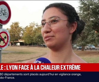 Replay BFM Première - Canicule: les Lyonnais s'adaptent à cette 5e vague de chaleur, jusqu'à 38°C attendus