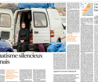 Replay Dans la presse - Extension de la guerre dans le sud du Liban : Le traumatisme silencieux des Libanais