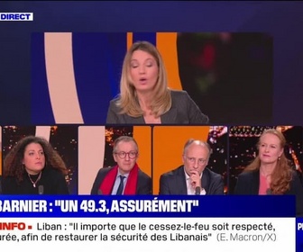 Replay Perrine jusqu'à minuit - Turbulences graves : Barnier met en garde - 26/11