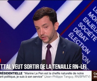 Replay BFM Politique - Jean-Philippe Tanguy (député RN de la Somme): Marine le Pen a établit que nous préférions affronter Edouard Philippe ou Gabriel Attal, car c'est affronter le bilan catastrophique qu'ils lèguent à la France