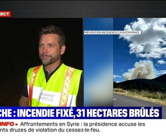 Replay 20H BFM - Incendie en Ardèche: le feu est fixé, mais 45 sapeurs-pompiers restent mobilisés sur place