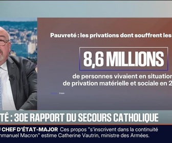 Replay BFM Première - BFM éco : Pauvreté, 30e rapport du Secours Catholique - 21/11