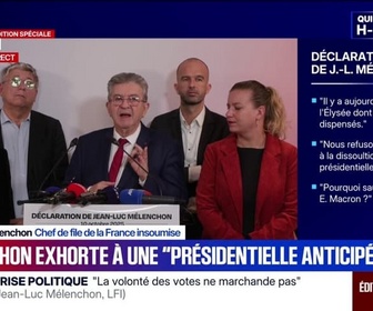 Replay Apolline de 9 à 10 - Crise politique: Le départ d'Emmanuel Macron est une exigence légitime, martèle Jean-Luc Mélenchon