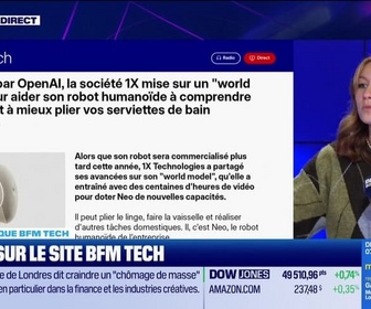 Replay Tech & Co, la quotidienne - À lire sur le site Tech&Co : Soutenue par OpenAI, la société 1X mise sur un world model pour aider son robot humanoïde à comprendre le monde et à mieux plier vos serviettes de bain, par Salomé Ferraris - 15/01