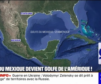 Replay 20H BFM - Google Maps rebaptise le Gofle du Mexique en Golfe du Mexique/d'Amérique: Donald Trump réagit