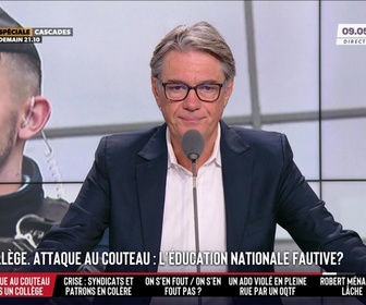 Replay Les Grandes Gueules - Prof agressée au couteau par un collégien de 14 ans au profil psy connu : l'Education nationale fautive ?