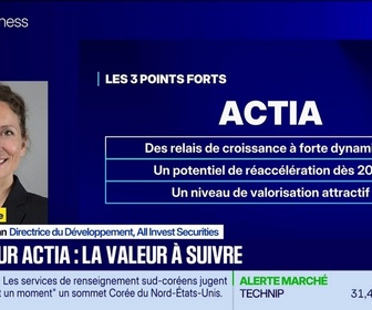Replay BFM Bourse - Valeur ajoutée : Ils apprécient Actia - 01/09