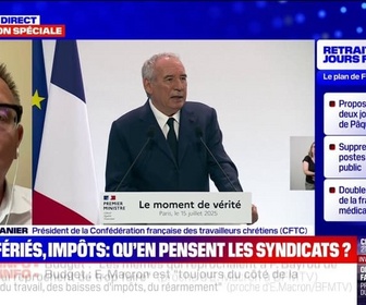 Replay 20H BFM - Jours fériés: Notre principale difficulté, c'est que nous n'avons pas assez de Français qui travaillent, estime le président de la Confédération française des travailleurs chrétiens