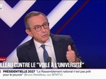 Replay BFM Politique - Bruno Retailleau, candidat Les Républicains à l'élection présidentielle souhaite interdire le voile à l'université