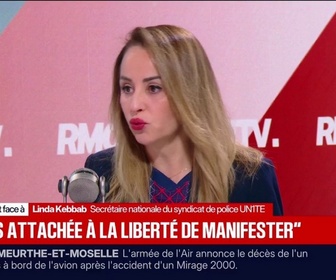 Replay Face à Face - Ce que l'on demande c'est juste avoir un déploiement qui soit à la hauteur, déclare Linda Kebbab, secrétaire nationale du syndicat de police UN1TÉ