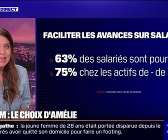 Replay 20H BFM - LE CHOIX D'AMÉLIE - 63% des salariés favorables à ce que soient facilitées les avances sur salaire