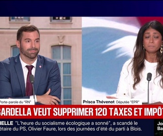 Replay BFM Grand Soir - Bardella veut supprimer 120 taxes et impôts - 29/08