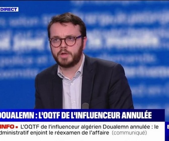 Replay BFM Story - OQTF de Doualemn annulée: C'est un camouflet pour le ministre de l'Intérieur, car il a voulu faire de la politique plutôt que du droit, estime Arthur Delaporte (Socialistes et apparentés)