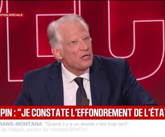 Replay BFM Politique - Dominique de Villepin, candidat à la présidentielle de 2027? Je serai aux avant-postes (...) je le dirai au moment venu', assure l'ancien Premier ministre