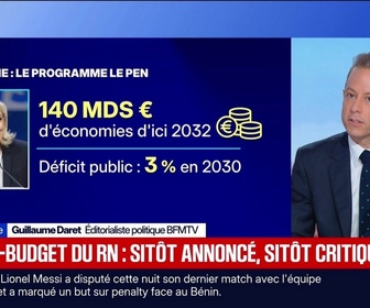 Replay L'édito politique de Guillaume Daret - Contre-budget du RN : sitôt annoncé, sitôt critiqué - L'édito politique - 07/10