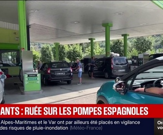 Replay BFM Première - Carburants: ruée sur les pompes à essence espagnoles