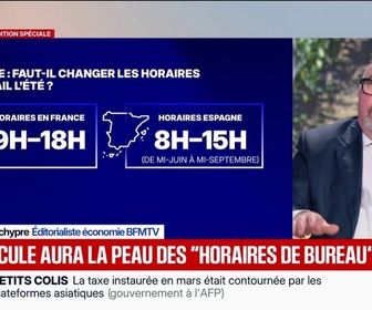 Replay BFM Première - Canicule: faut-il changer les horaires de travail l'été?