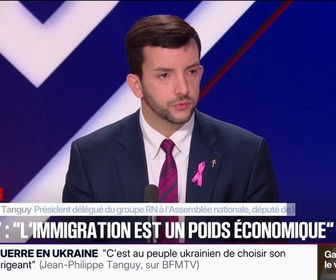 Replay BFM Politique - Jean-Philippe Tanguy (RN): On ne peut pas garder sur notre territoire des étrangers qui n'ont pas un emploi pérenne et qui ne peuvent pas subvenir à leurs propres besoins