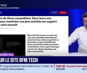 Replay Tech & Co, la quotidienne - À lire sur le site Tech&Co : Des milliers de titres compatibles, Xbox lance son système pour numériser vos jeux achetés sur support physique, sans surcoût, par Sylvain Trinel - 01/10