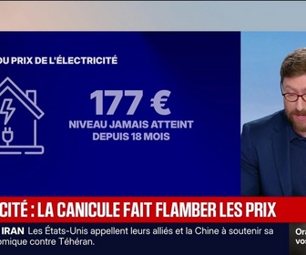 Replay BFM Première - BFM Conso : électricité, la canicule fait flamber les prix - 21/08