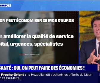 Replay La chronique éco - Délai de carence, médicaments génériques, télémédecine… les pistes de l'institut Montaigne pour faire des économies dans le domaine de la santé