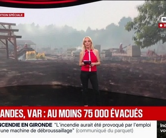 Replay Les émissions spéciales - Édition spéciale - Gironde : 12 hectares brûlés, 44 000 évacués - 24/07
