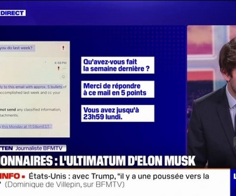 Replay 20H BFM - L'ENQUÊTE DU 20H - L'ultimatum d'Elon Musk aux fonctionnaires américains