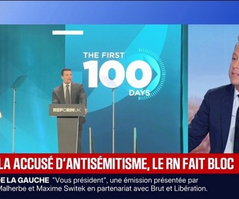 Replay BFM Première - L'ÉDITO POLITIQUE DE GUILLAUME DARET - Écrits antisémites attribués à Jordan Bardella: On va voir comment il est capable de tenir en interne