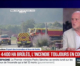 Replay BFM Grand Soir - Drôme : 4 400 hectares brûlés, l'incendie toujours en cours - 11/07