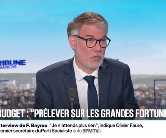 Replay BFM Politique - Contre-budget présenté par le PS: Les entreprises n'ont rien à craindre, assure Olivier Faure