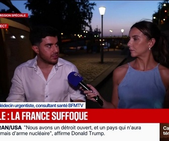 Replay BFM Grand Soir - Canicule : plus de 44°C, 54 départements en rouge - 22/06