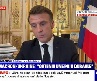 Replay BFM Story - Emmanuel Macron: La Russie est une menace pour les Européens si elle continue à être prédatrice