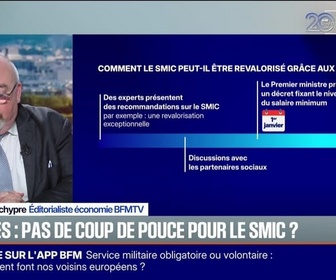 Replay BFM Première - BFM éco : Salaires, pas de coup de pouce pour le Smic ? - 27/11