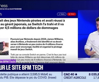 Replay Tech & Co, la quotidienne - À lire sur le site Tech&Co : Il distribuait des jeux Nintendo pirates et avait réussi à échapper au géant japonais, sa Switch l'a trahi et il va devoir payer 4,5 millions de dollars de dommages, pa