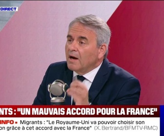 Replay Face à Face - Xavier Bertrand: La Manche est un cimetière marin (...), tout est de la faute des Anglais