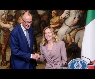 Replay Première rencontre bilatérale entre Friedrich Merz et Giorgia Meloni à Rome