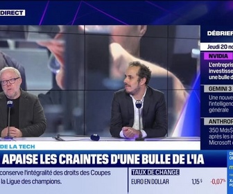 Replay Tech & Co, la quotidienne - Nvidia apaise les craintes d'une bulle de l'IA - 20/11