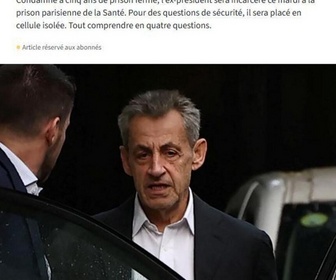 Replay Dans la presse - Nicolas Sarkozy, un détenu pas comme les autres