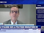 Replay BFM Bourse - USA Today : Apple aligne l'AppStore sur la politique migratoire de D. Trump, par John Plassard - 03/10