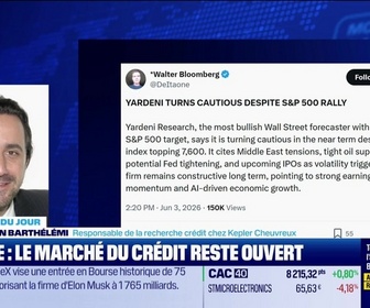Replay BFM Bourse - Le chiffre du jour : EUR39.5md, c'est le montant levé cette semaine jusqu'à mercredi sur le marché primaire du crédit européen - 04/06