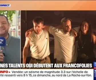 Replay Week-end première - Styleto, Sam Sauvage... Ces jeunes talents qui débutent aux Francofolies